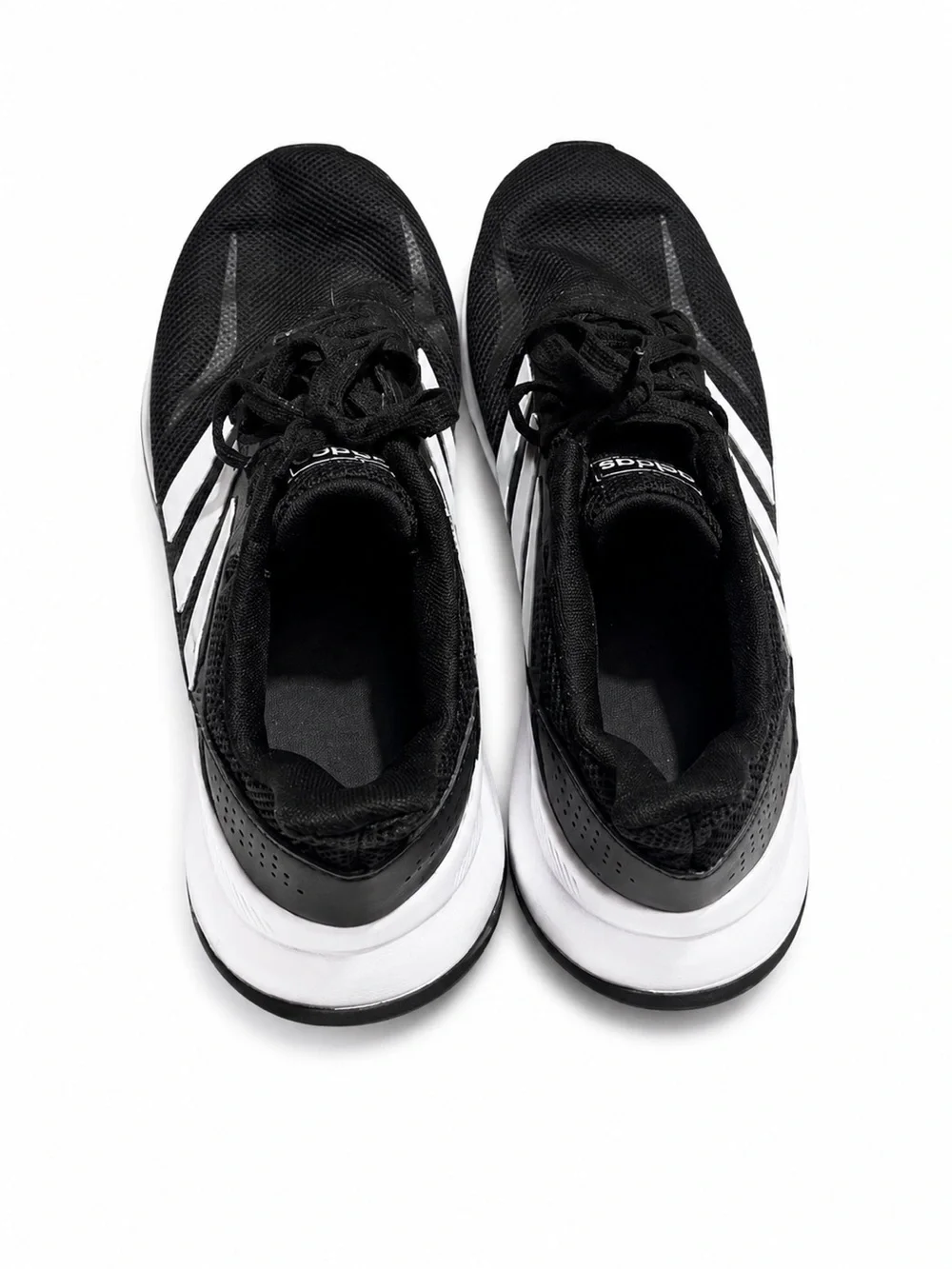 Adidas Black & White Running Athletic Sneakers
